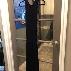 Navy Blue cross back sweater dress